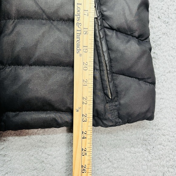 Eddie Bauer Goose Down Quilted Puffer Vest Womens M Faux Fur Collar GorpCore - Picture 4 of 13